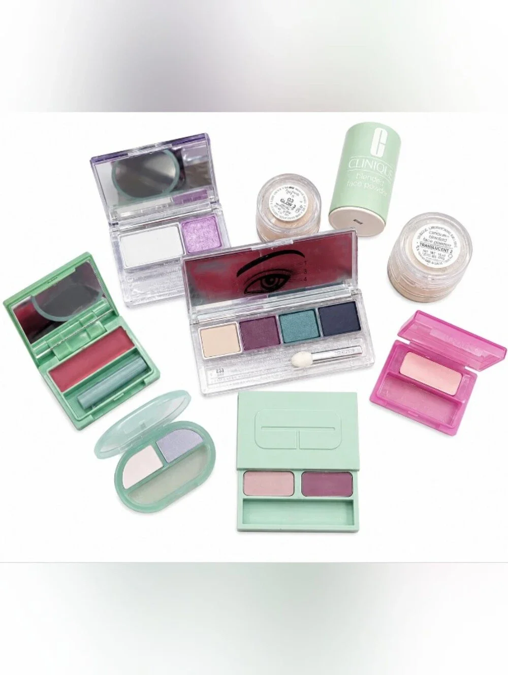 NEW Clinique Makeup Bundle + Cosmetic Bag | Eyeshadow Blush Powder